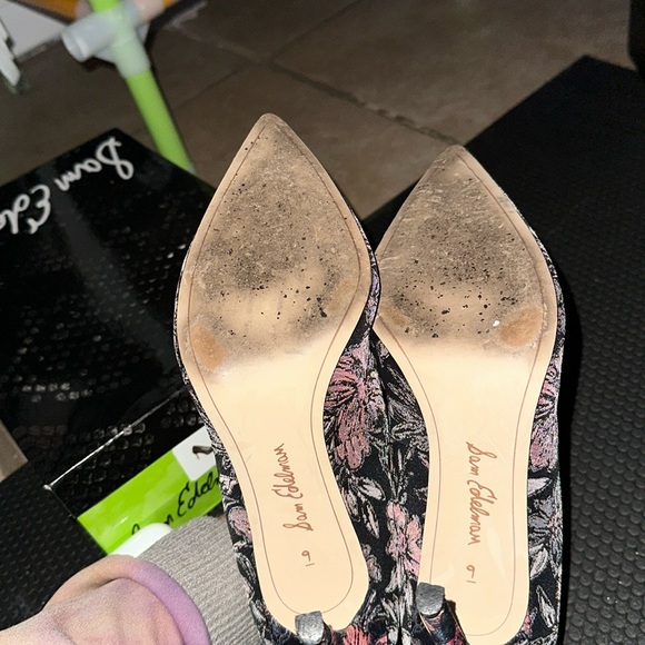 Sam Edelman Hazel Pointed Toe Pumps Floral Navy Size 9 - Picture 9 of 9